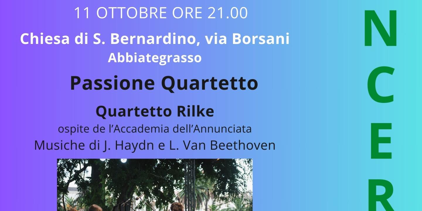 Eventi in Abbitegrasso: Passione Quartetto, concerto nella Chiesa di S. Bernardino 