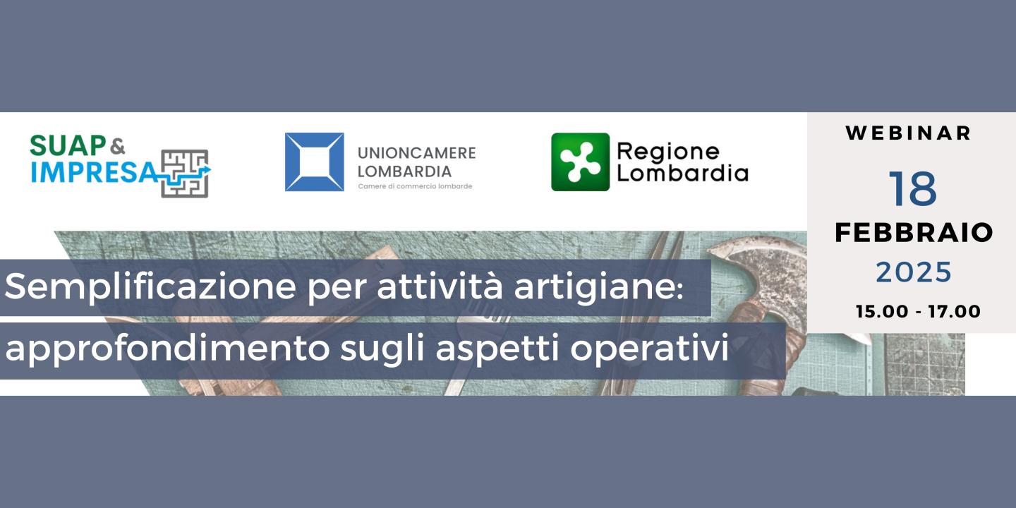 Eventi in Abbitegrasso: Semplificazione per attività artigiane: approfondimento sugli aspetti operativi