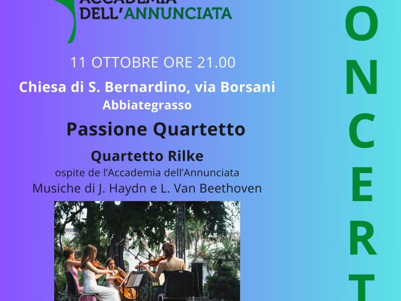 Passione Quartetto, concerto nella Chiesa di S. Bernardino 